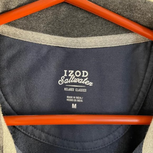Men's Izod sweatshirt.  size M. Navy/gray - Picture 2 of 3